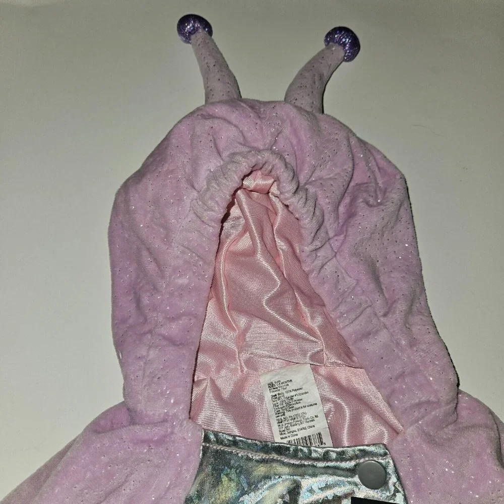 NEW Purple Butterfly Halloween Costume Baby 0-6 Months Pullover Only NO WINGS